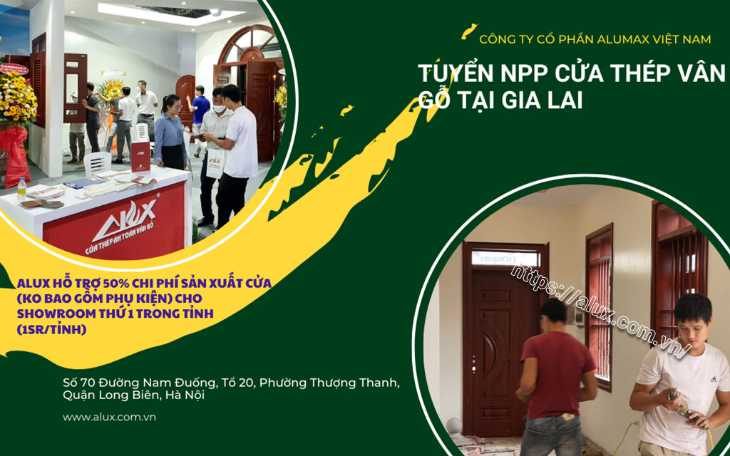 Tuyển Nhà Phân Phối Cửa Thép Vân Gỗ Tại Gia Lai
