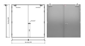 Cửa thép chống cháy 2 cánh