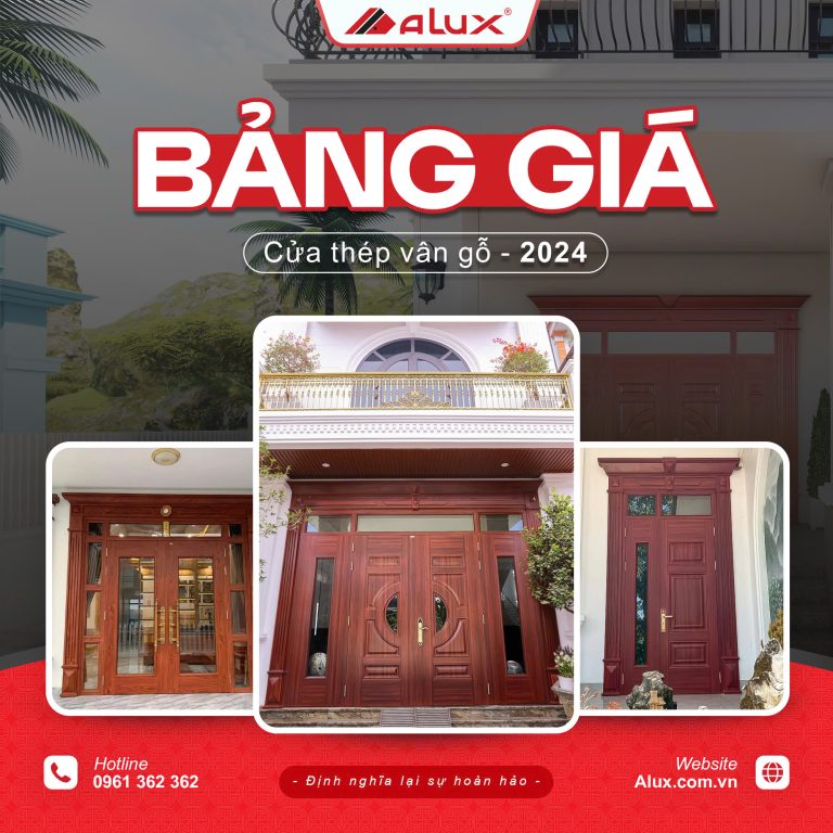 Bảng giá cửa thép vân gỗ mới nhất 2024