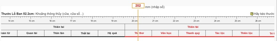 Thước lỗ ban 52cm