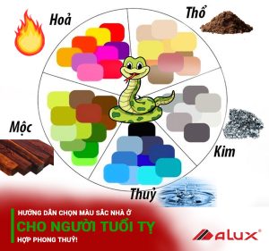 Hướng dẫn chọn màu sắc cho nhà ở của người tuổi Tỵ