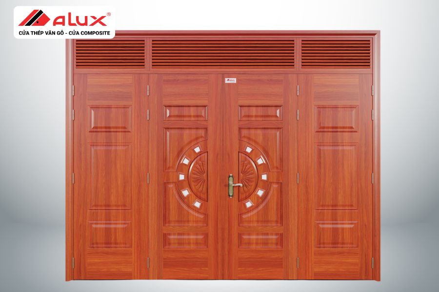 Xu Hướng Những Mẫu Cửa Thép Vân Gỗ 4 Cánh Cân 2026
