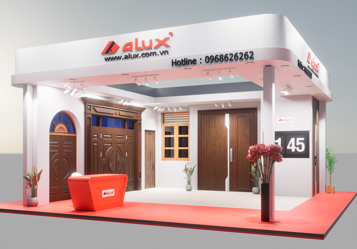 Gian hàng Alux Vietbuild 2026 - Hiện đại & Trực quan