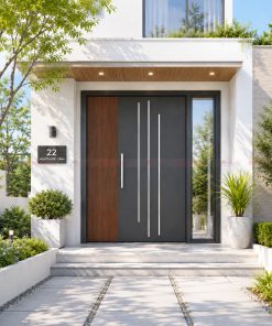 Cửa thép Alux Luxury – Cửa tràn viền vân gỗ cao cấp | Mã AL02