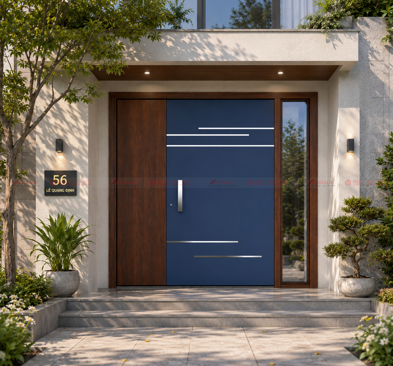 Cửa thép Alux Luxury – Cửa tràn viền vân gỗ cao cấp