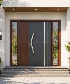 Cửa thép Alux Luxury – Cửa tràn viền vân gỗ cao cấp | Mã AL09