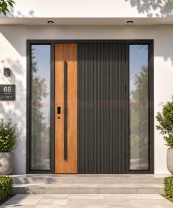 Cửa thép Alux Luxury – Cửa tràn viền vân gỗ cao cấp | Mã AL10