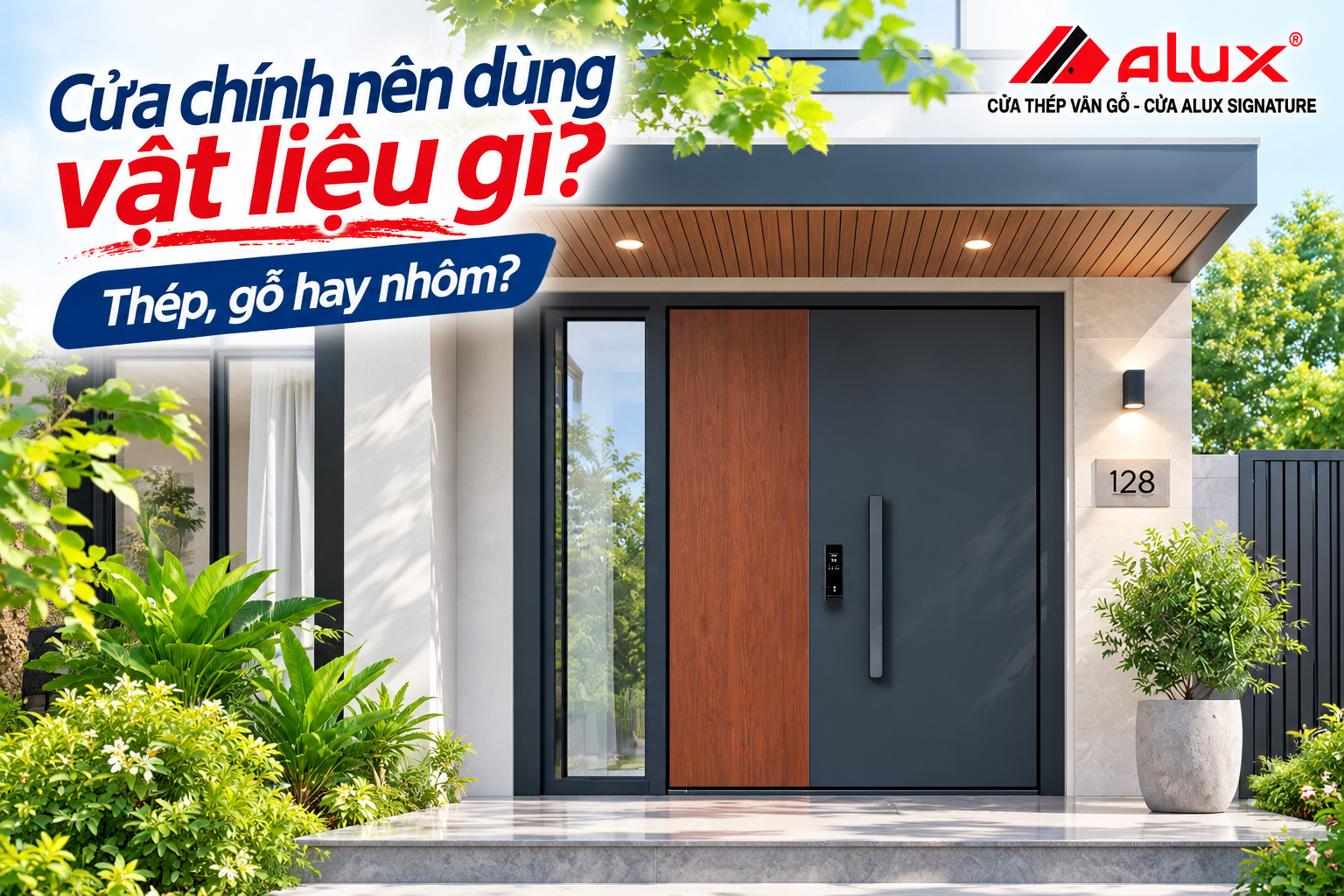 Cửa chính nên dùng vật liệu gì?