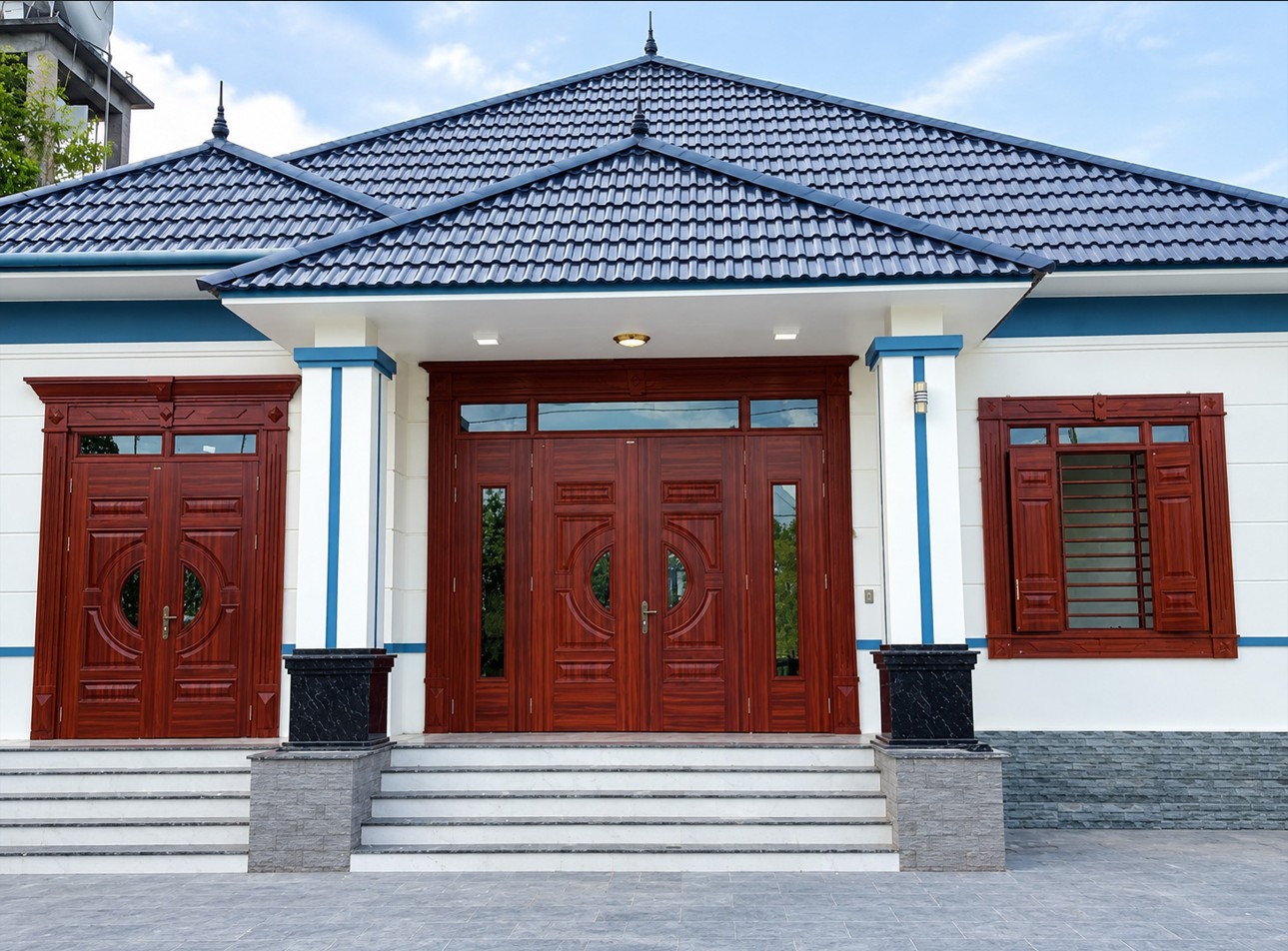 Vì sao nhà cấp 4 mái Nhật cần chọn cửa khác với một số kiểu nhà khác?