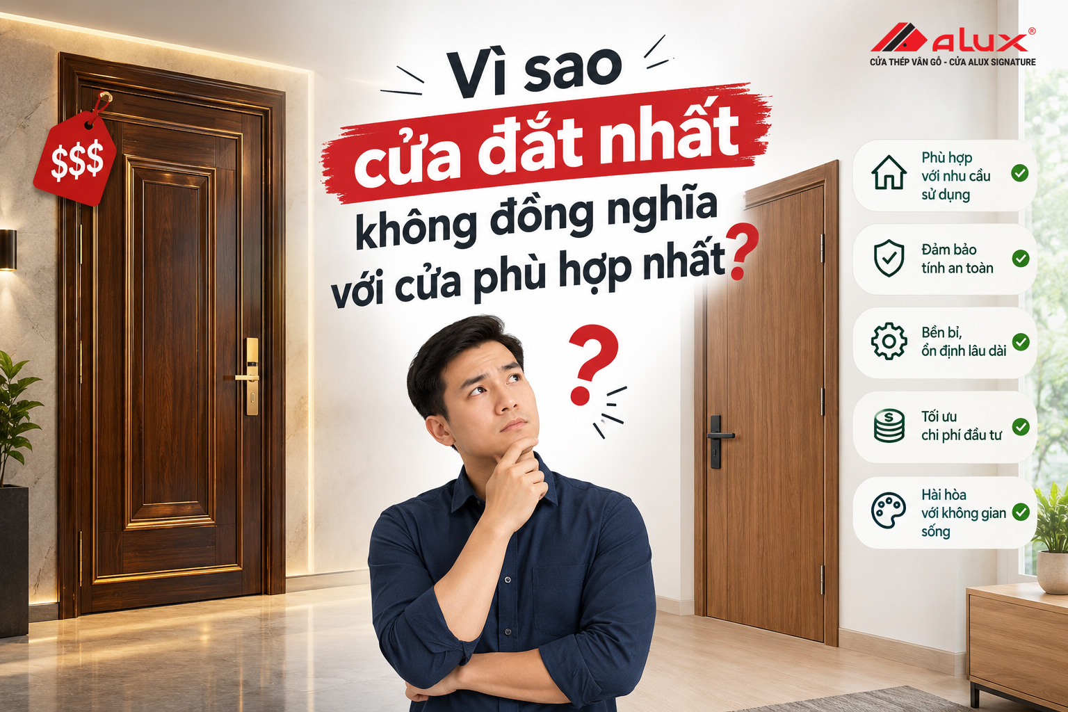 Vì sao cửa đắt nhất không đồng nghĩa với cửa phù hợp nhất?